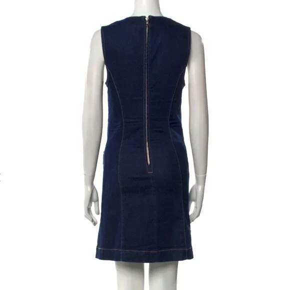 Derek Lam 10 Crosby Devan Denim Shift Mini Dress in Hudson - Picture 3 of 4